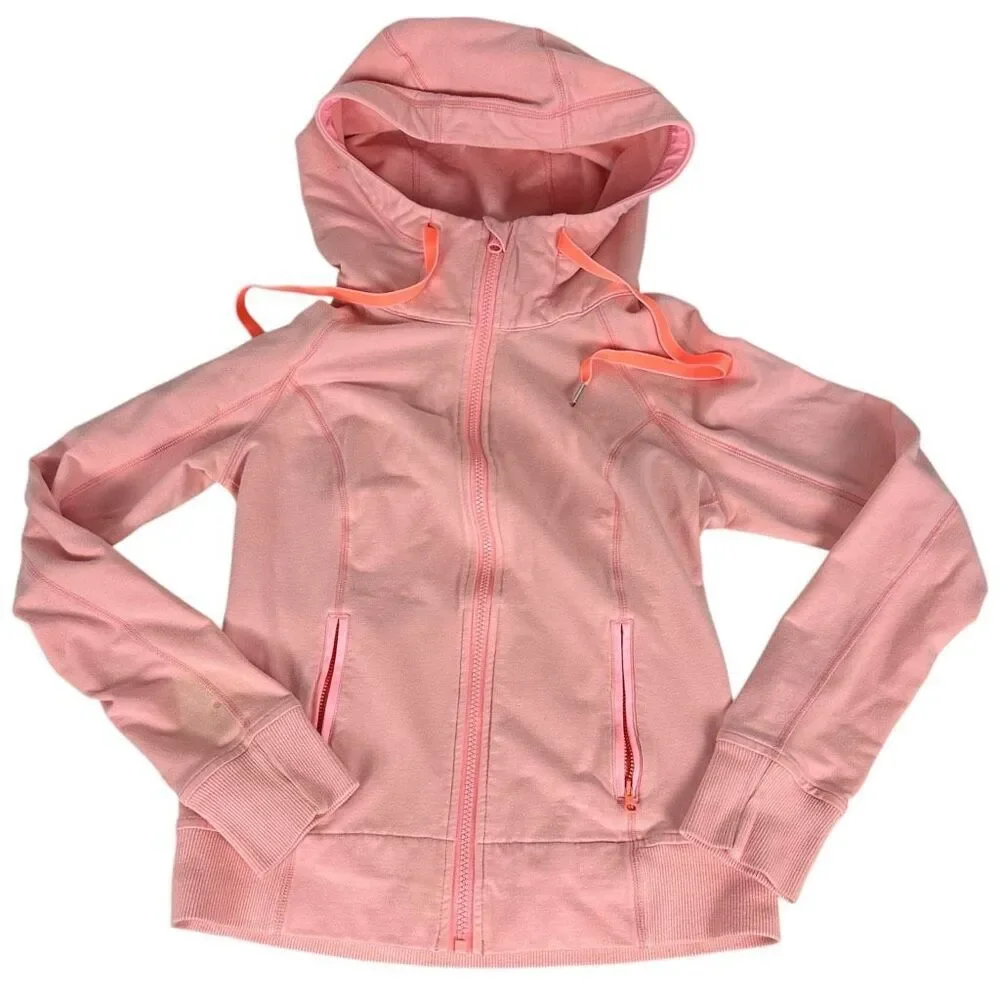 Lululemon Rejuvenate Hoodie size 8 Bleached Coral has a spot